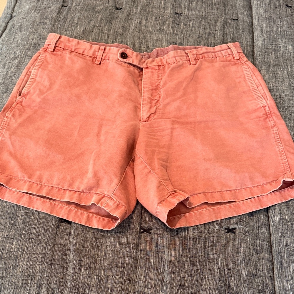 Sid Mashburn Coral Flat-Front Men's Shorts